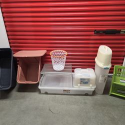 Mixed Lot Of (9) Storage Bins, Containers, Organizer, or Boxes