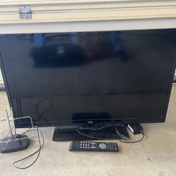 32” Diagonal JVC TV with Remote & Antenna.