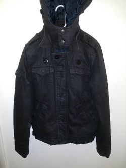 PROJEK RAW Projekraw Black Jacket Coat Full Zip Men's Size s