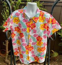 SD Padres Hawaiian Shirt - Lg