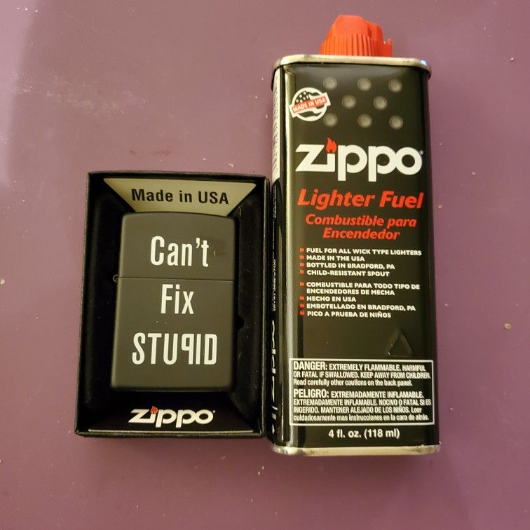 Zippo Lighter With Fluid