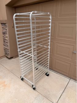 Aluminum Sheet Pan Rack on Wheels