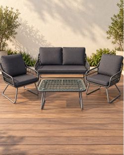 4-Piece Outdoor Patio Conversation Set – $299.99