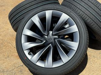 4X 20” 2026 Tesla Model Y Helix 2.0 Gray wheels Hankook EVO 255/40/20 TPMS 100%