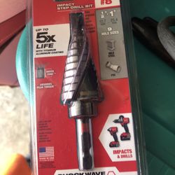 Milwaukee SHOCKWAVE 1/8 in. - 1 in. #8 Impact-Rated Titanium Step Drill Bit (9-Steps)