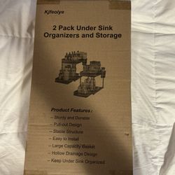 2 Pack Under Sink Organizer With Pull Out Drawer