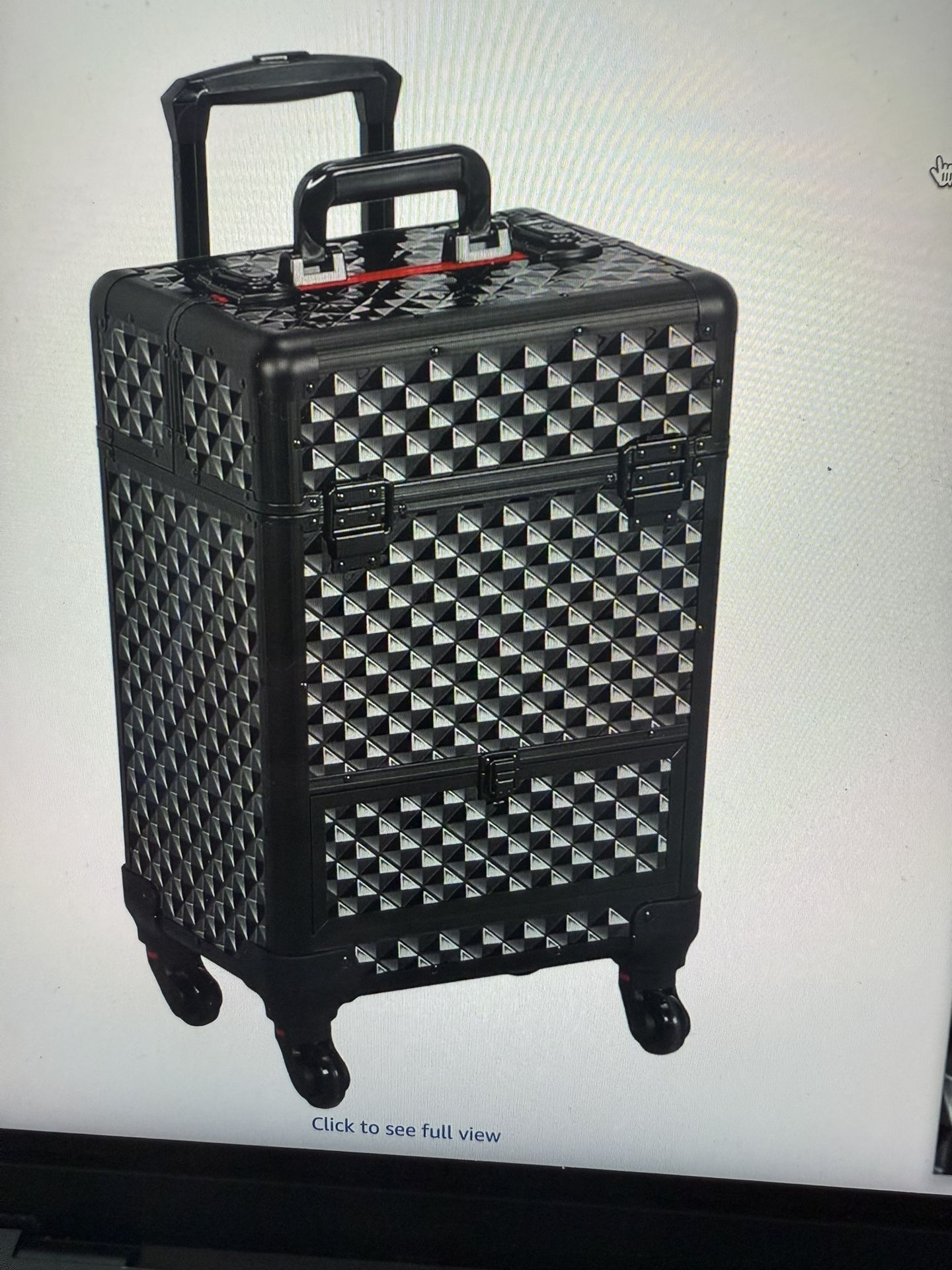 Yaheetech Rolling Makeup Train Case With Wheels 