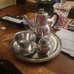 Vintage Oneida Stainless Steele Tea Set