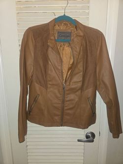 Cavalini Tan Faux Leather Jacket