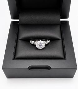 925 Sterling Silver 2.00CT MOISSANITE RoundCut Engagement Ring