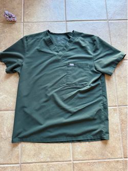 Figs green scrub top xl