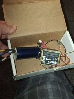 Castle Electric RC car Motor and poqer relay