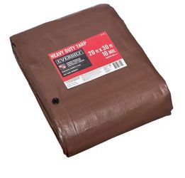 Everbilt 20 ft. x 30 ft. Brown and Silver Heavy Duty Tarp=483