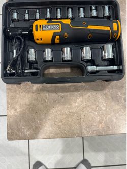 Electric Ratchet Wrench - Upgraded Version, 3/8" Extended Cordless Power Ratchet, 40N.m 12v Power Ratchet Tool Kit With 2 Packs 2.0 Ah Batteries, Fast
