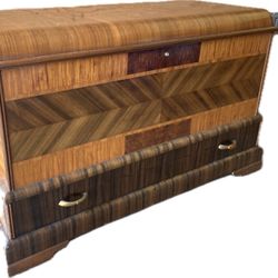 Standard Line Antique Cedar Chest Blanket Hope Mid Century Burl Wood W Drawer 