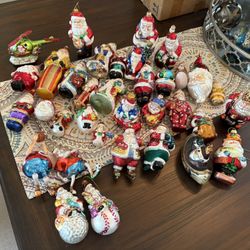 Vintage Blown Glass Christmas Ornaments 