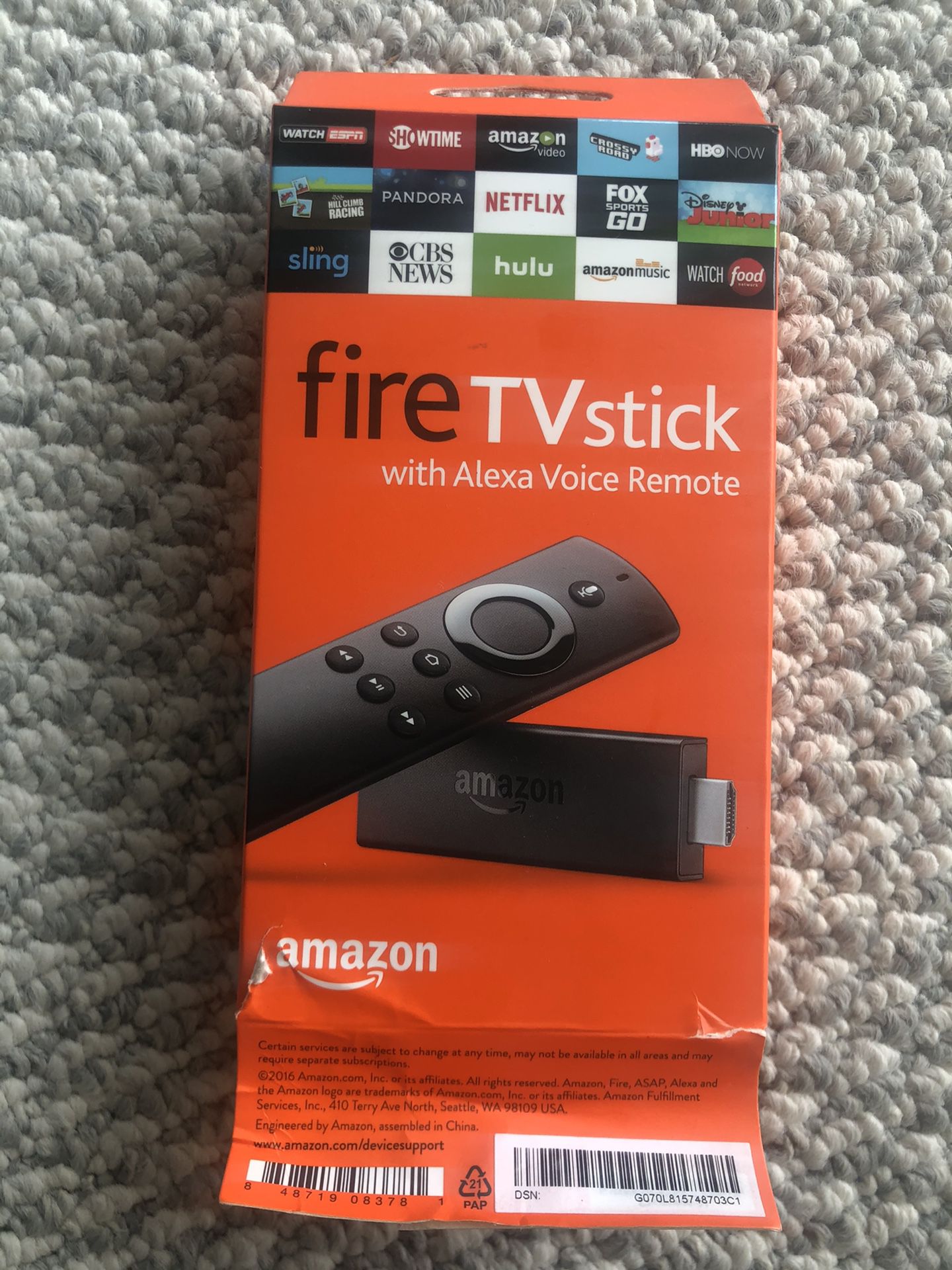 Amazon Firestick with w/ Alexa Remote - Like New