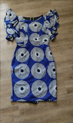 African Fabric Dress (Size: 12) For Sale