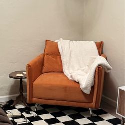 Orange accent chair