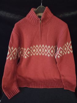 100% Wool Gap Men's 1/4 Zip Up Sweater