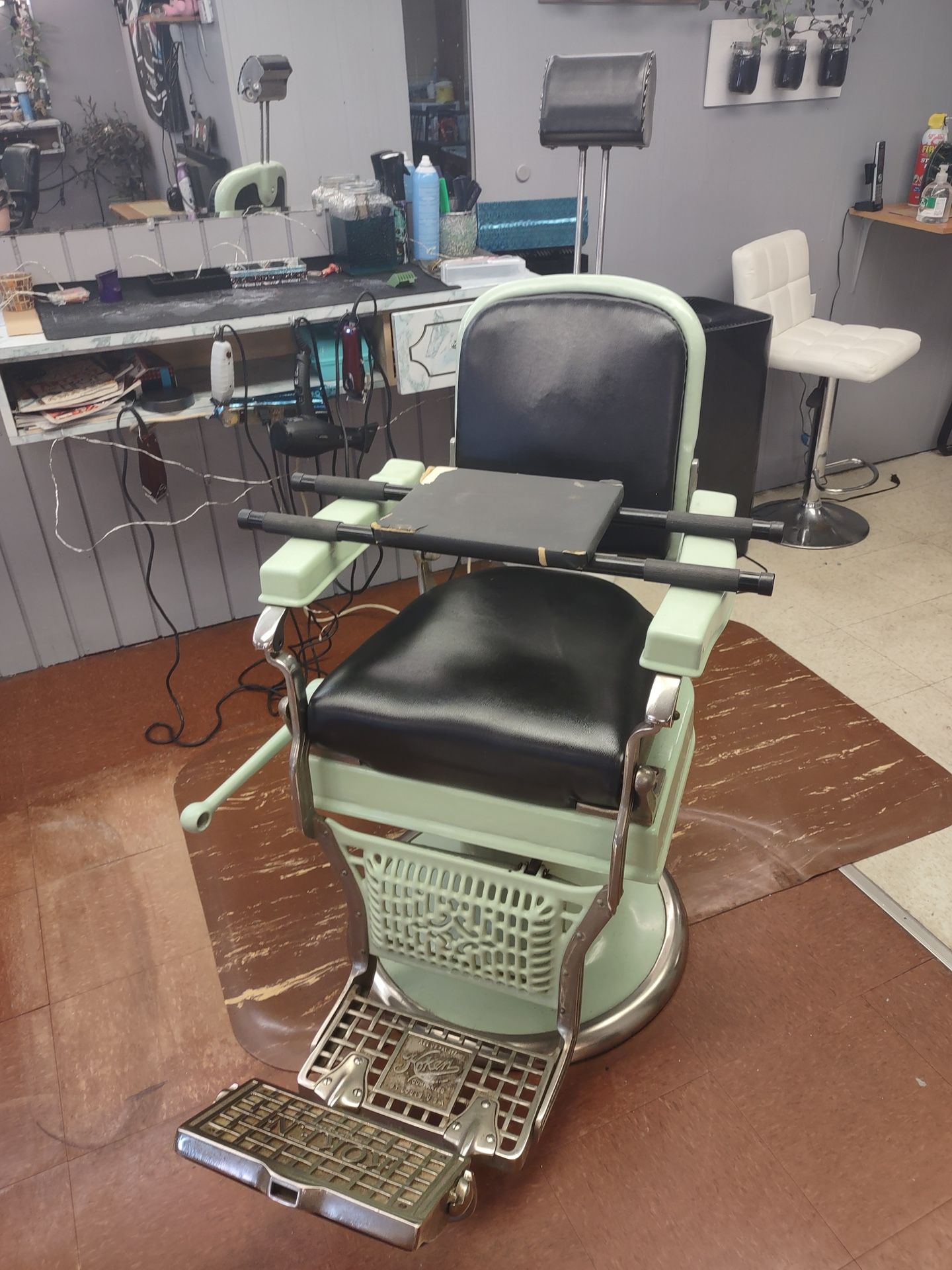 Antique Vintage Koken Barber Chair
