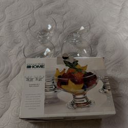 4 Pcs Dessert / Ice cream 🍨 Glass Set