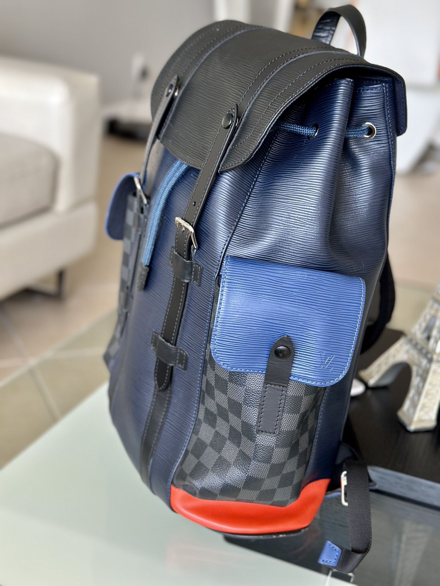Louis Vuitton, Bags, Louis Vuitton Christopher Backpack Epi Leather With  Damier Graphite Pm