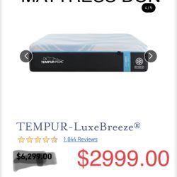 King Queen Size Tempurpedic ProAdapt,  ProBreeze,  LuxeBreeze Mattress  Pro Breeze /Luxe Adapt /Pro Adapt /Adapt /cloud /Tempur pedic contour Supreme 
