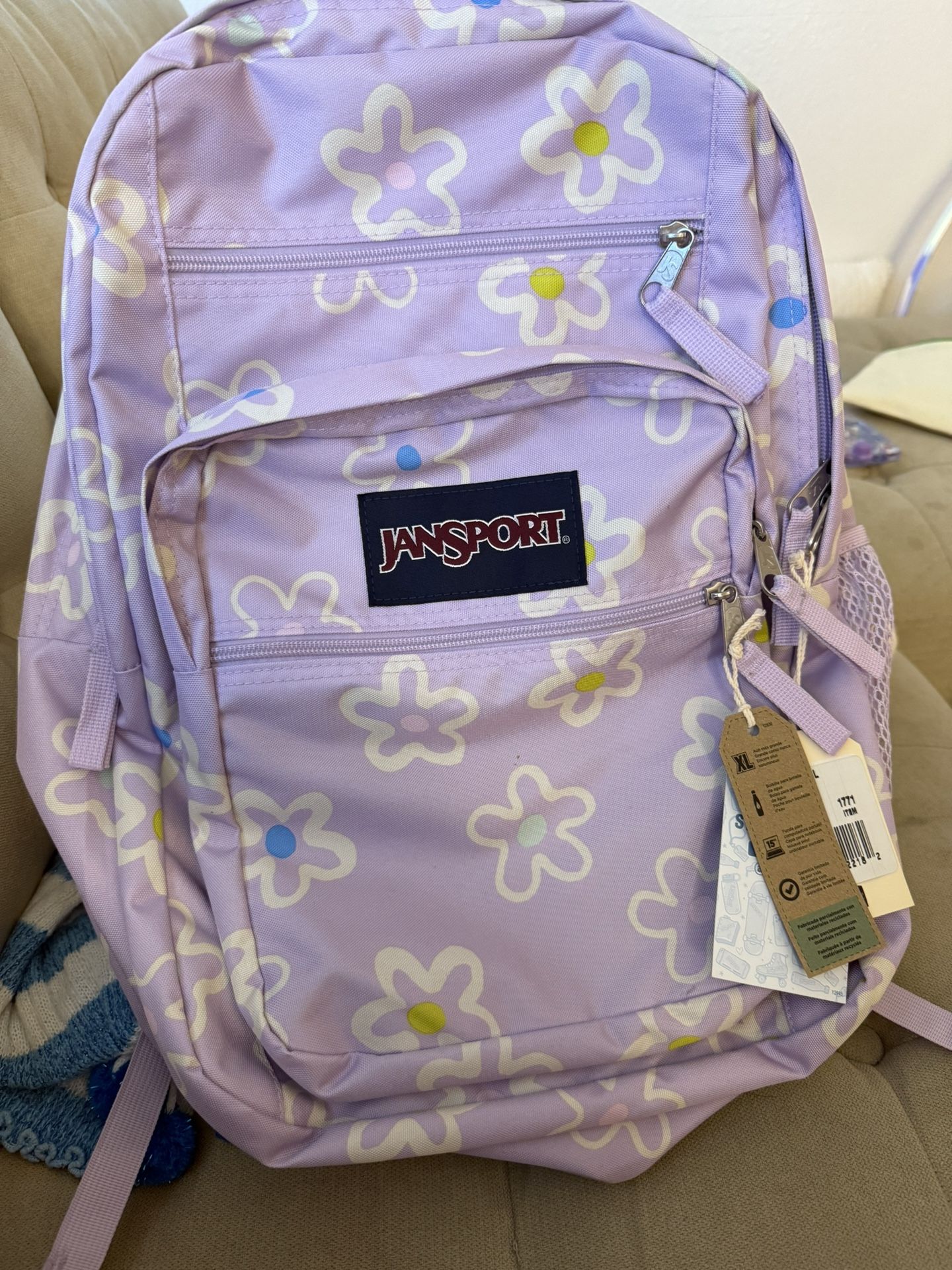 jansport backpack pink flowers Overt Rosa Floral One Size Go big with the Big Student backpack SuperBreak Plus - Tiny Butterflies