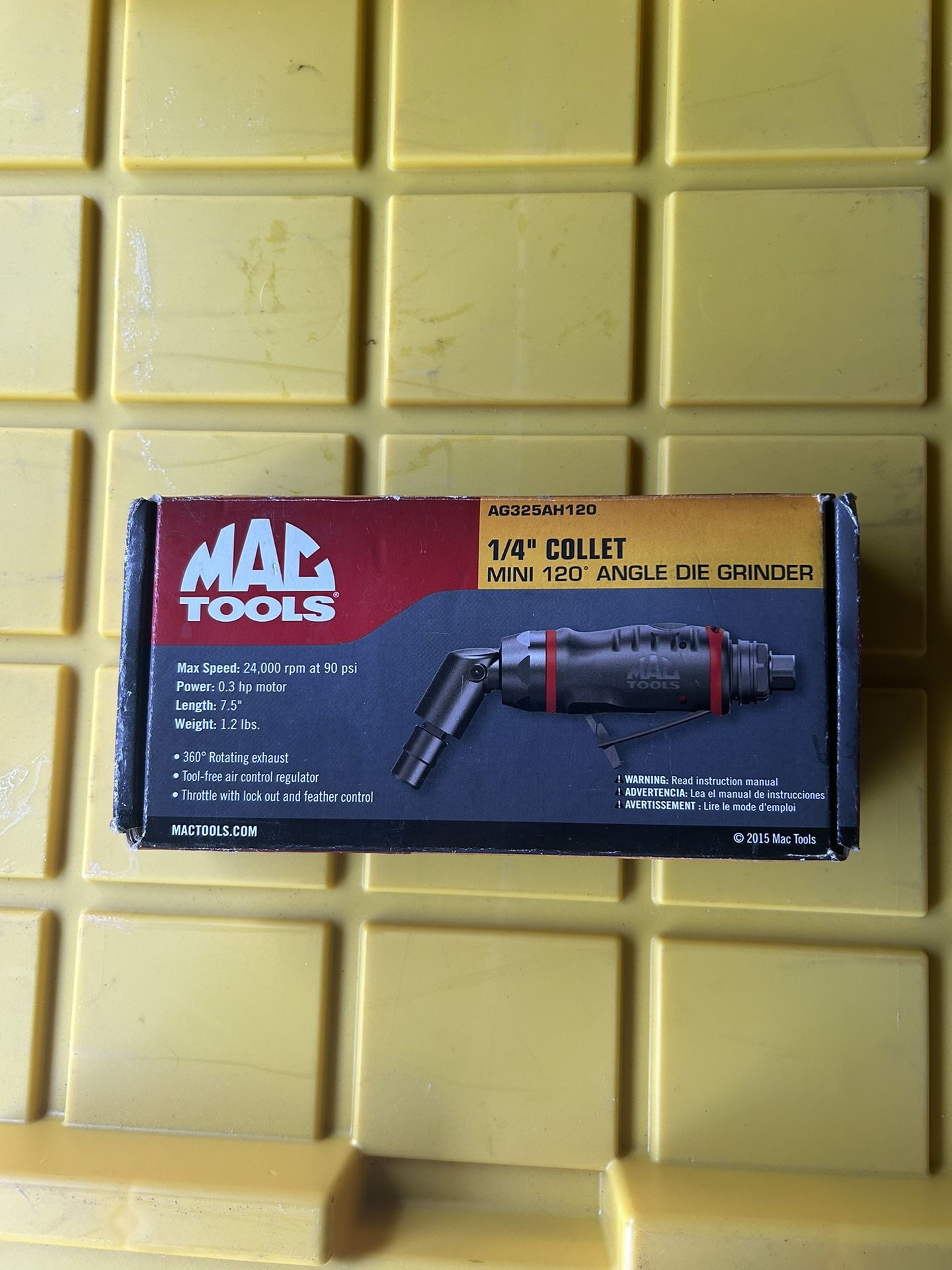 MAC TOOLS 1/4" COLLET MINI DIE GRINDER MODEL AG325S BRAND NEW