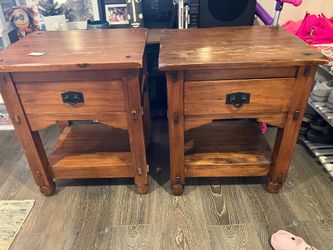 Wood side tables
