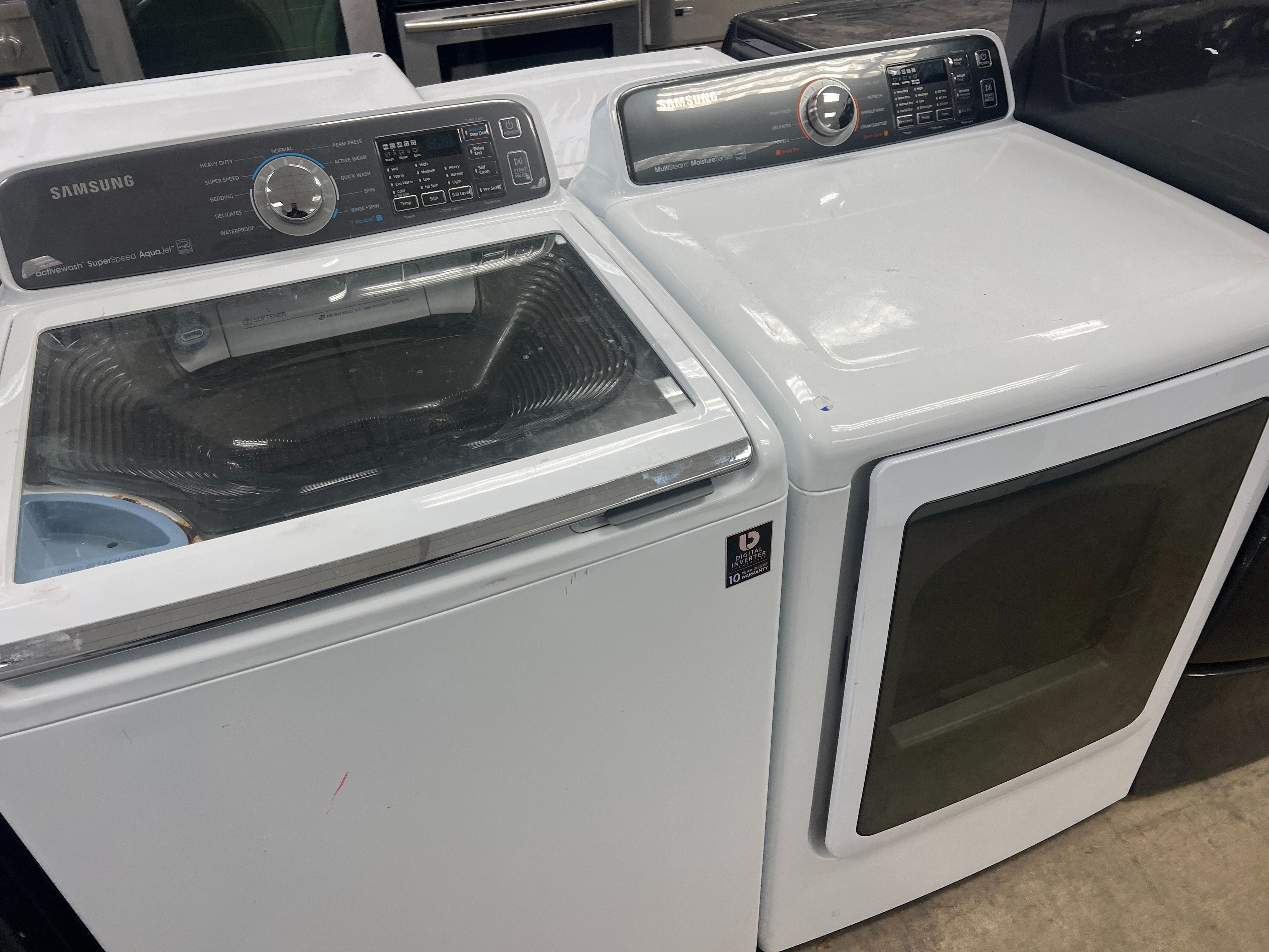 Samsung top load washer and dryer set -free delivery