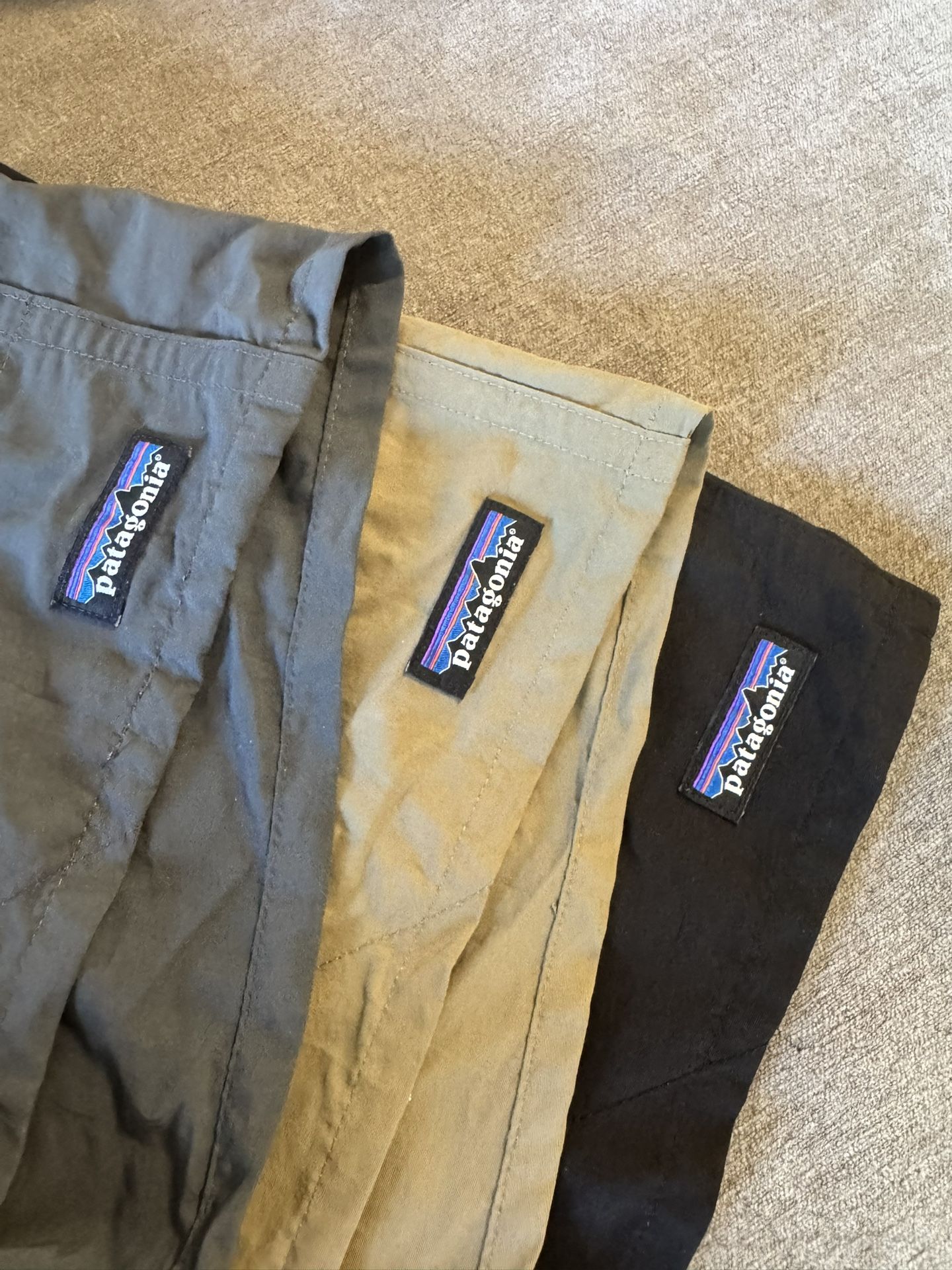 3 Pair Of Patagonia Baggies