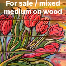 Acrylic Wood Painting 