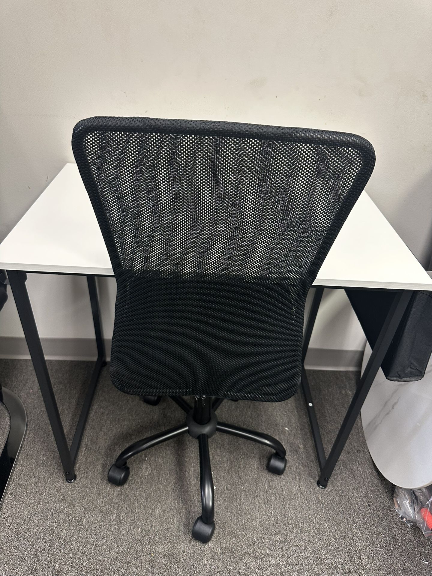 Computer Desk and Chair For Small Space, 31” Study Work Table w/Headphone Hook & Storage Bag