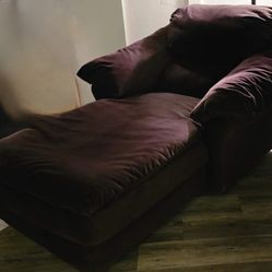 Purple Velour chaise