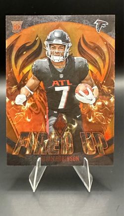 2023 Panini Phoenix - Fired Up Bijan Robinson #FU-8 Orange /75 (RC)