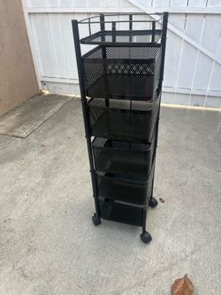 5-Tier Rolling Storage Cart Organizer