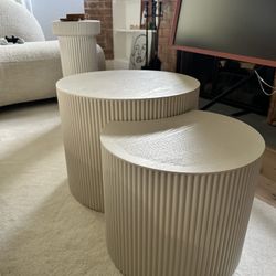 Fluted Coffee Table (Pair)