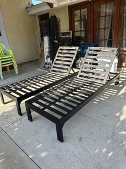 Outdoor Metal Bench Frame + Slat Panels
