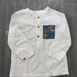 Birinit Petit kids white long sleeves shirt