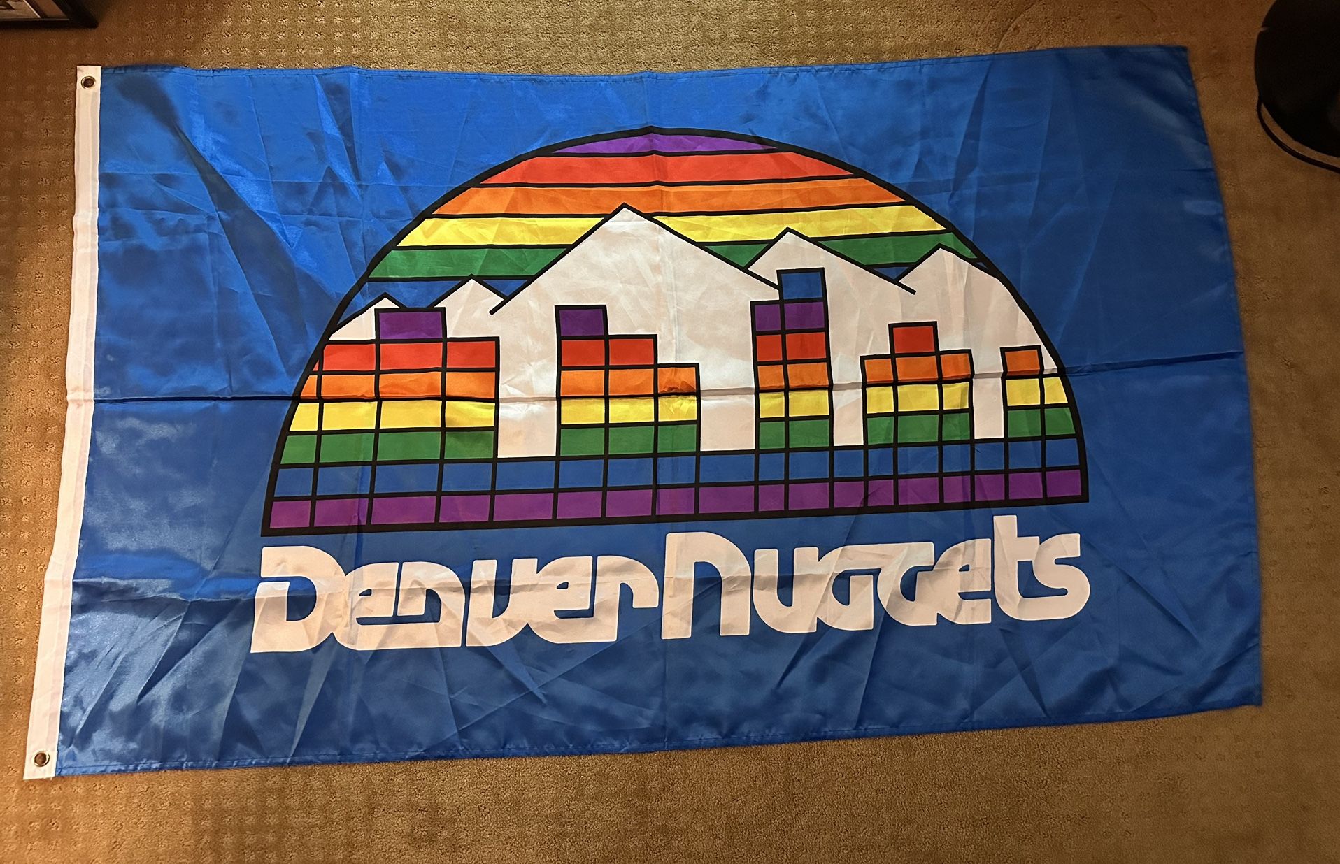 Denver Nuggets Blue (Rainbow Skyline) Flag