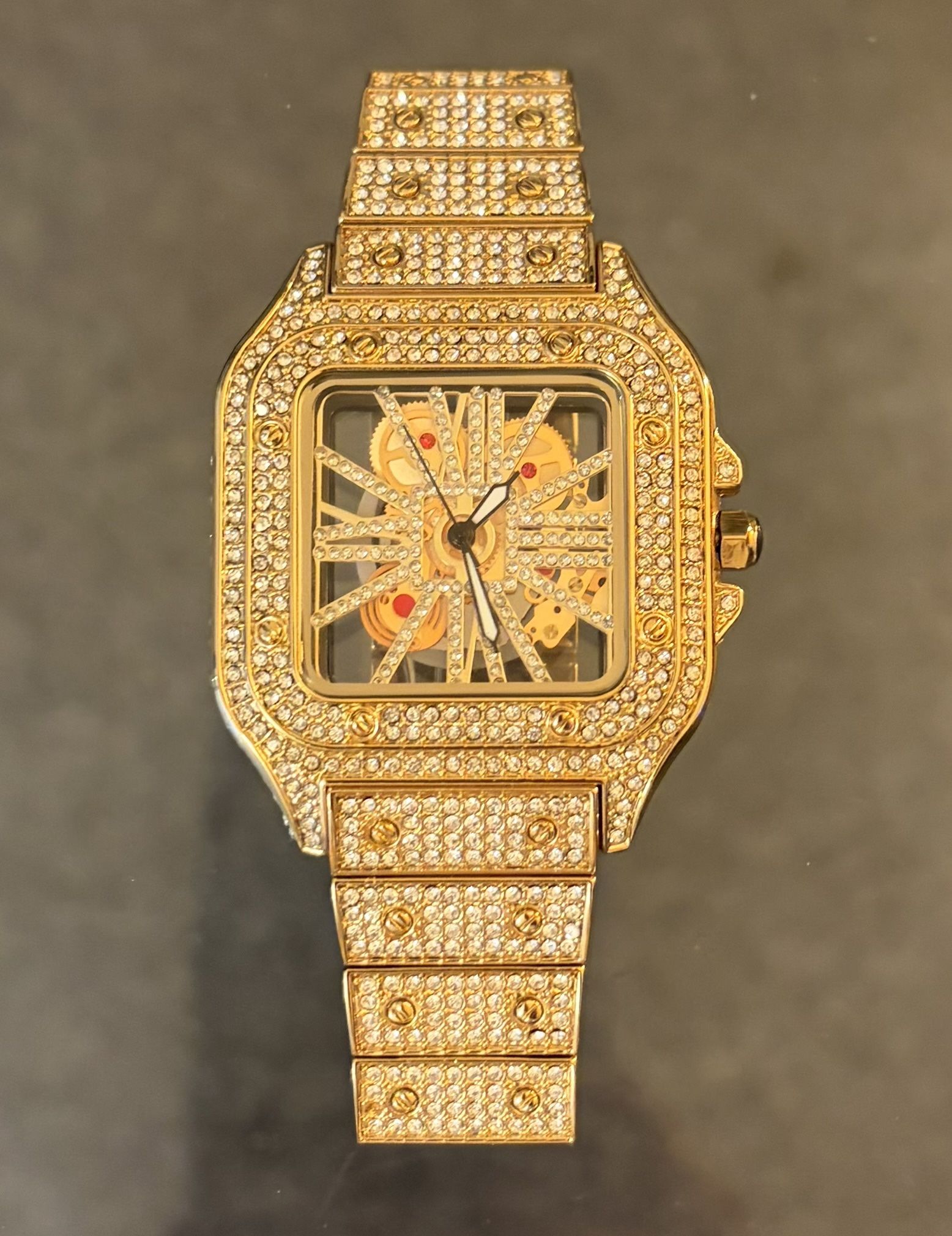 Iced Out Gold Watch