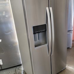 Whirlpool Counter Depth 36" Wide Stainless Steel Side By Side Refrigerator 