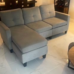 6 Months Of Use Couch.( Grey)