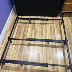 Black Metal Adjustable Bed Frame