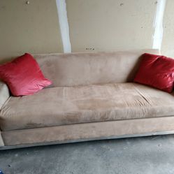 Tan Microfiber Couch