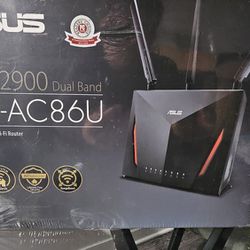 ASUS AC2900 Gaming WiFi Router (RT-AC86U) - Dual Band Gigabit Wireless Internet Router, WTFast Gaming Accelerator, Streaming, AiMesh Support, Internet