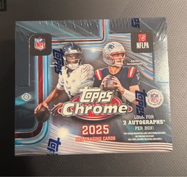 2025 Topps Chrome NFL Football Factory Sealed Jumbo Box