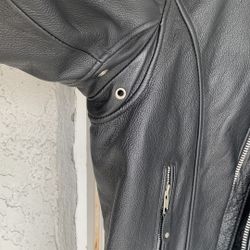 Motorcycle Leather Jacket Large 